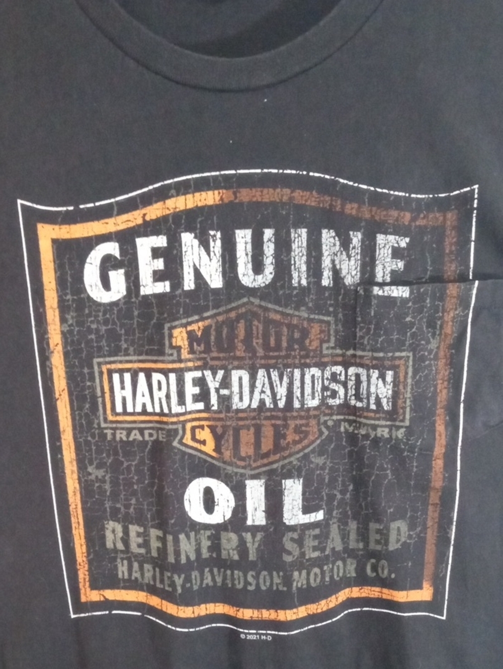 Harley-Davidson Black Short Sleeve Pocket Tee Shirt Men’s Large